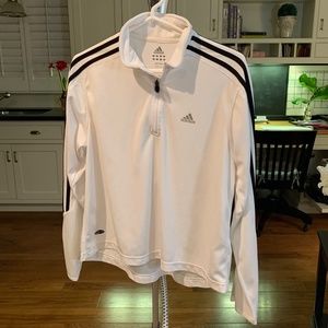 Adidas Climalite White 3/4 zip top